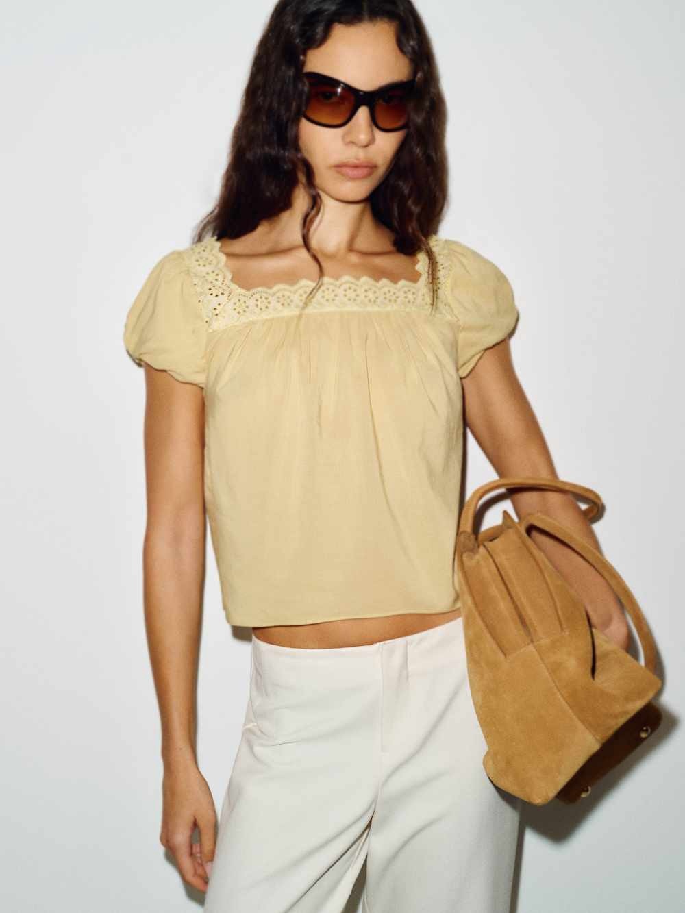 Reformation Zita Top Yellow - Size S